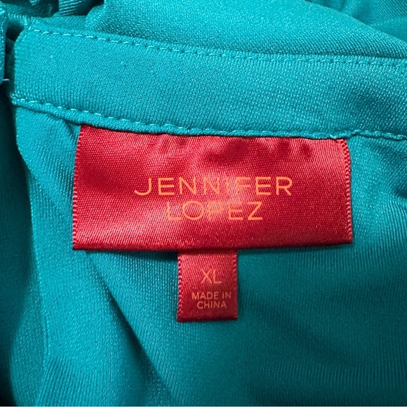 Jennifer Lopez Blouse Women’s Sz XL Halter High Neck Pleated Sleeveless Tank Top - Picture 8 of 10